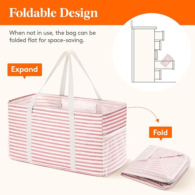 Lifewit Extra Large Tote Bag, Reusable Grocery Bags - Image 4