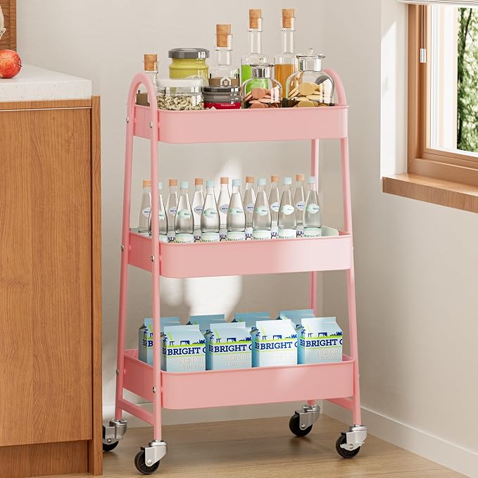 NEWBULIG 3-Tier Rolling Utility Cart by NEWBULIG
