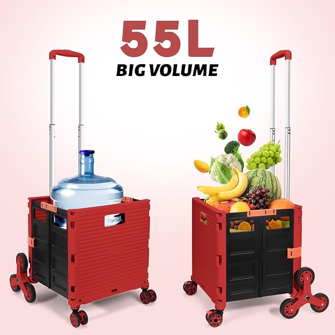 FELICON SELORSS Folding Utility Cart Portable Rolling Crate Handcart - Image 6