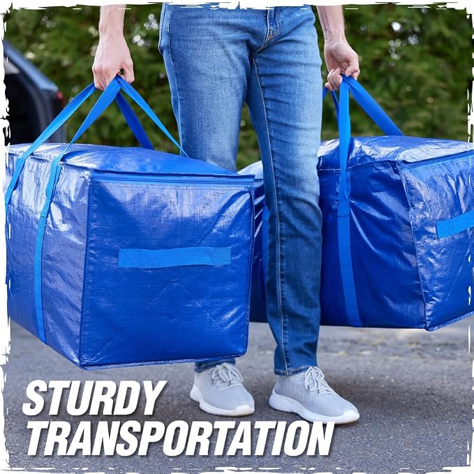 RUGGED RHINO 4 Pack Heavy Duty Extra Large Moving Bags, Durable Bag - Image 8