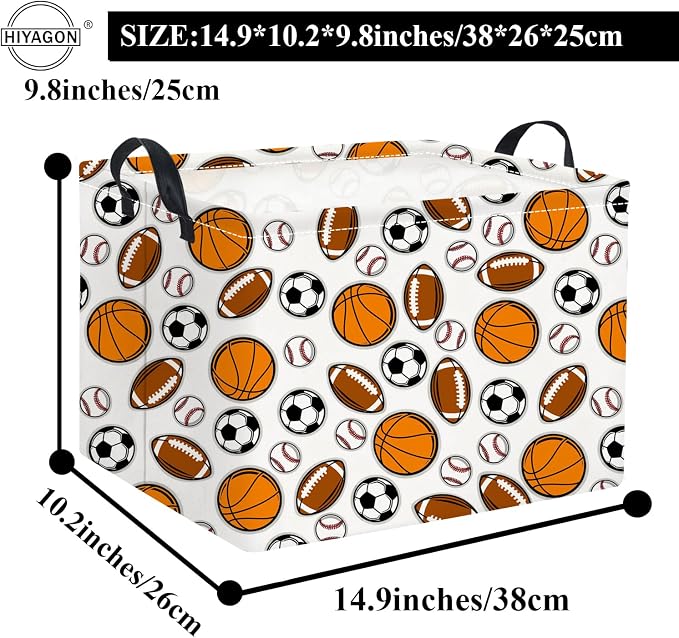 HIYAGON Rectangular Easter Basket Baby Girl Basket Fabric Storage Bin Organizer - Image 7