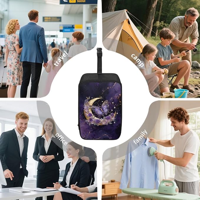 Moon Butterfly Marble Print Printed Steam Iron Storage Bag Polyester Organizer - Image 6