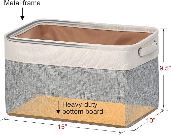 Kntiwiwo Foldable Storage Bin Collapsible Fabric Storage Basket Cube - Image 2