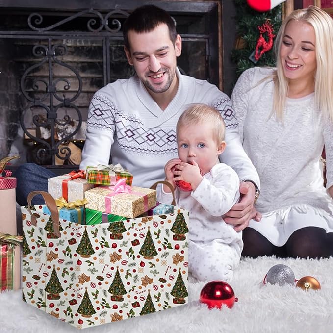 Rectangular Christmas tree Basket, Nursery Hamper, Waterproof and foldable Tree - Image 2