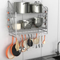 28 Inch Pot Rack Wall Mounted, 2 Tier Pots and Pans Organizer by VyGrow