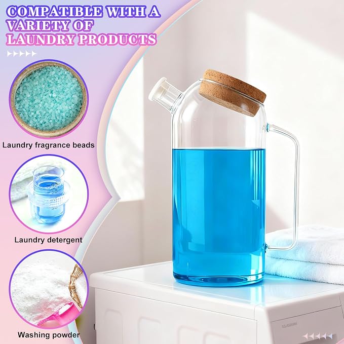 TLY 2 Pack Glass Laundry Detergent Dispenser - Image 7