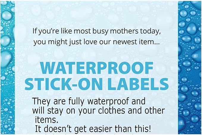 96 Self-Stick No-Iron Clothing Labels – Writable Fabric Name Stickers – Laundry - Image 3