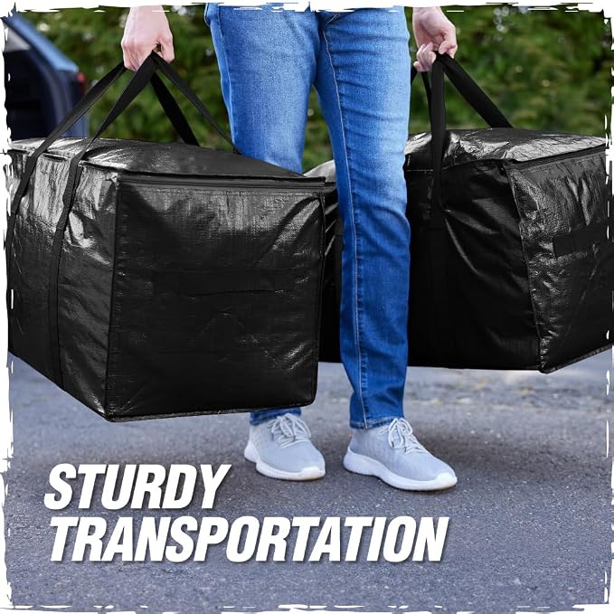 RUGGED RHINO 4 Pack Heavy Duty Extra Large Moving Bags, Durable Bag - Image 8
