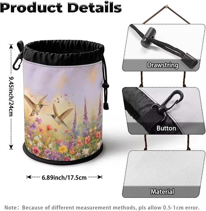 Hummingbird Floral Clothespin Bag - Image 7