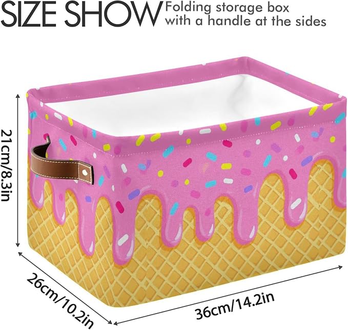 Wamika Ice Cream Drip Baseball Storage Basket - Image 3