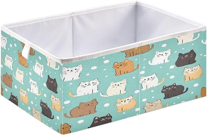 senya Large Storage Bins Probe Kitten Collapsible Foldable Storage Cubes Fabric - Image 2