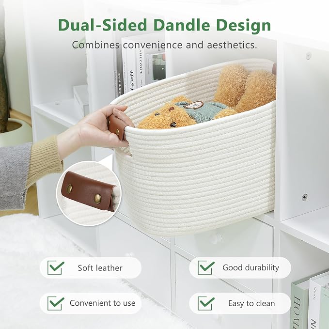 Cotton Rope Basket, Storage Baskets - Image 4