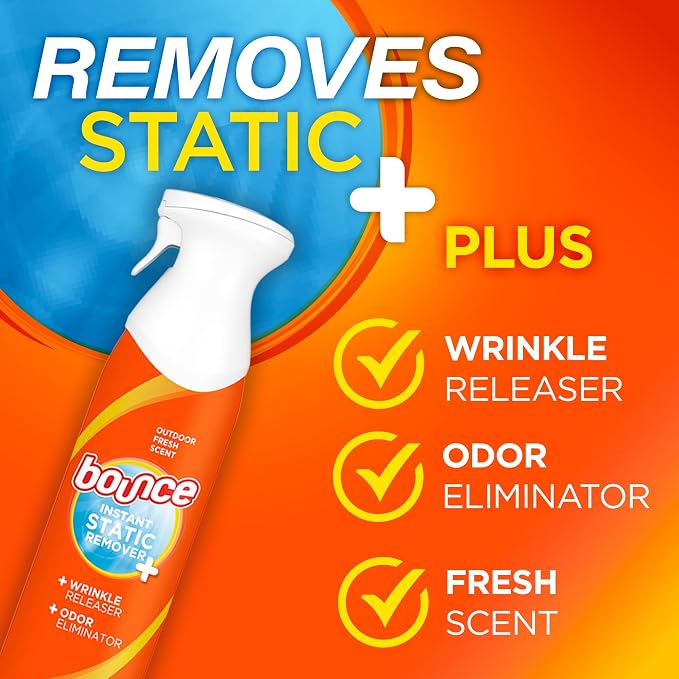 Bounce Anti Static Spray, 3 in 1 Instant Anti Static Spray & Instant Wrinkle - Image 2