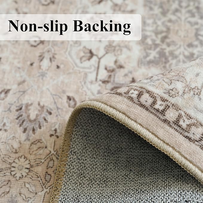2x6 Hallway Washable Runner Rug : Vintage Soft Kitchen Laundry Runner - Image 4