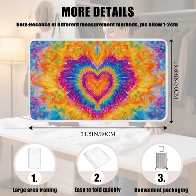 Ironing Mat Tie-dye Heart Shaped Pattern Portable Ironing Pad - Image 5