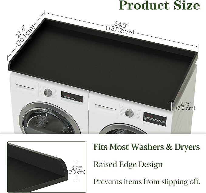 Washer Dryer Countertop, Laundry Room Organization and Storage, 27.6" x 54" - Image 2