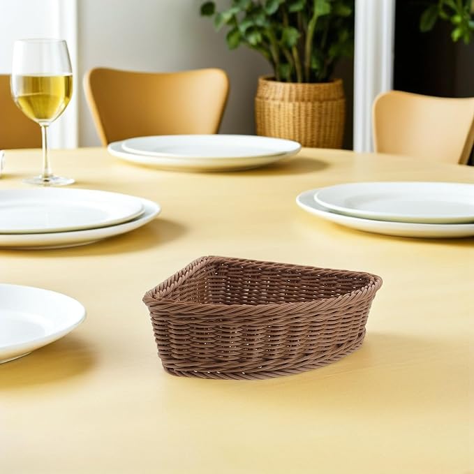 KICHOUSE 2pcs Imitation Rattan Woven Corner Basket - Image 4
