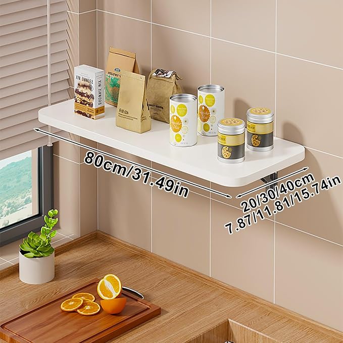 Wall Mounted Folding Table Desk Kitchen Dining Table Floating Foldable Table - Image 2
