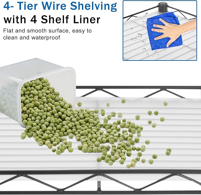 Meet perfect 4-Tier Wire Shelving Unit - Image 3