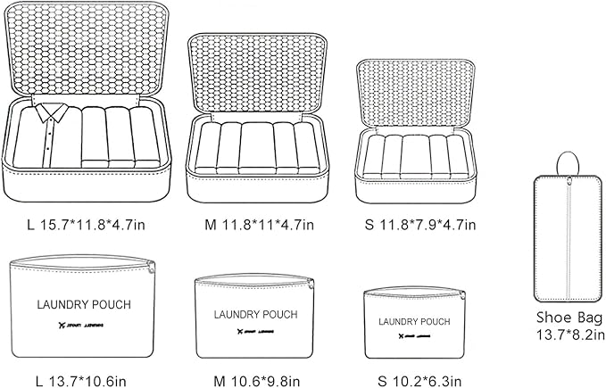 Mossio 7 Set Packing Cubes - Image 7
