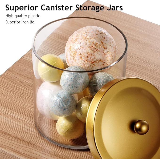 2 Pack 50 Ounce Large Clear Apothecary Jar - Image 4