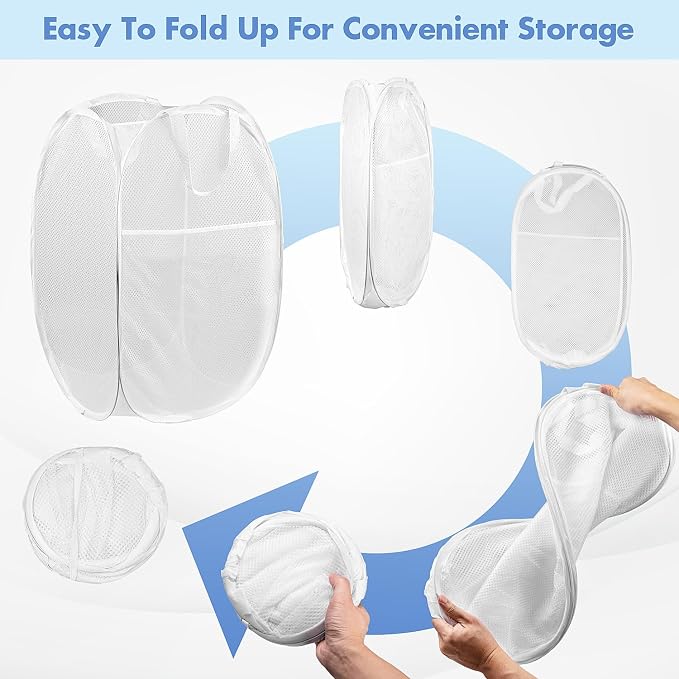 DUCOO Pop Up Laundry Hamper, 14.6 x 14.6 x 22.5 in - Image 5