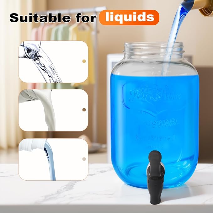 128OZ Laundry Detergent Dispenser, Glass Liquid Laundry Soap Dispenser - Image 2