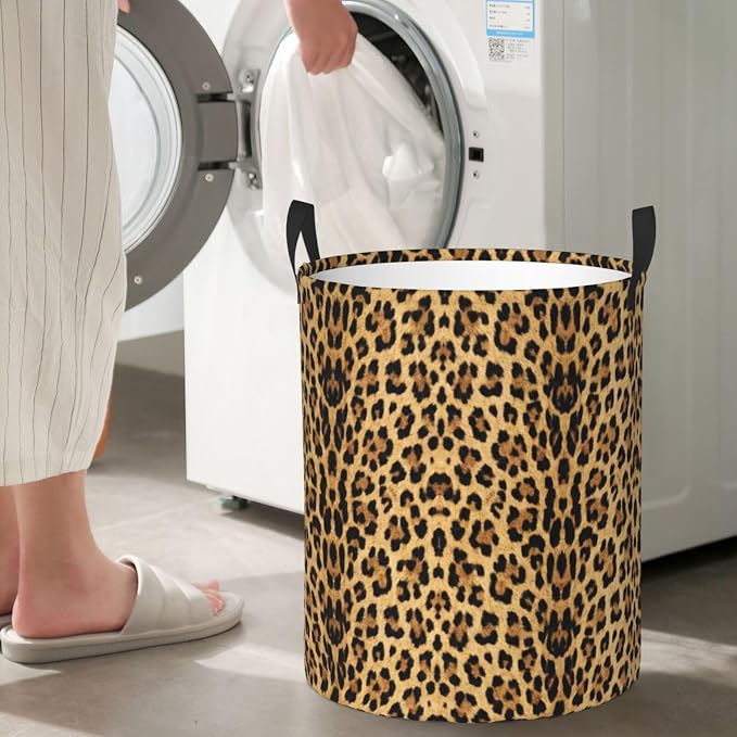 Leopard Print Laundry Hamper Bag - Image 6