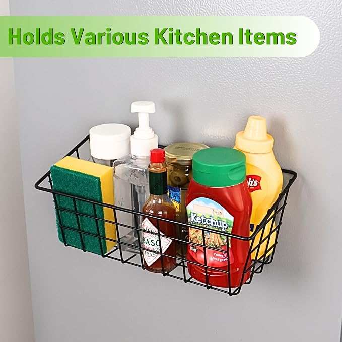 Magnetic Shelf for Fridge, 2 Pack Seasoning Organizer - Image 6