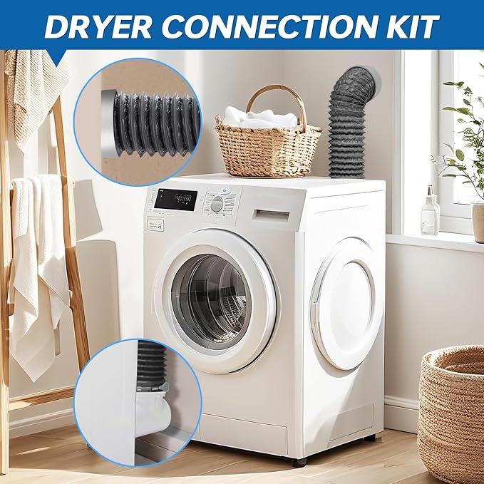 Dryer Vent Hose for Tight Space, 90 Degree Dryer Vent Elbow Connector Kit - Image 7