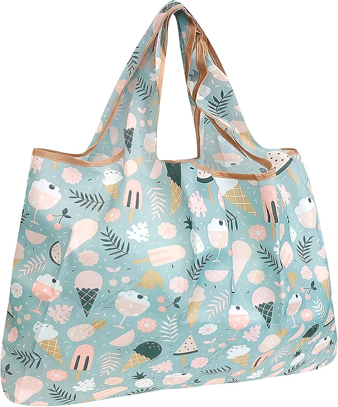 allydrew Large Foldable Tote Nylon Reusable Grocery Bag by allydrew