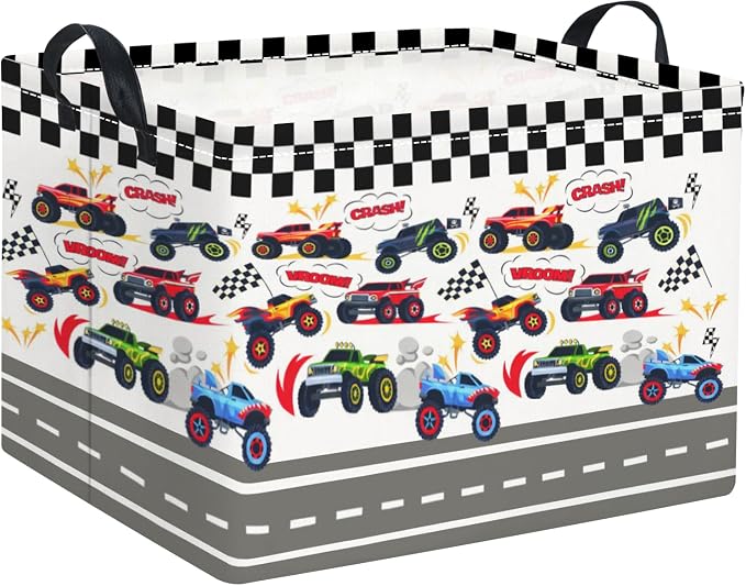 HIYAGON Rectangular Kids Basket Baby Girl Basket Fabric Storage Bin Organizer by HIYAGON