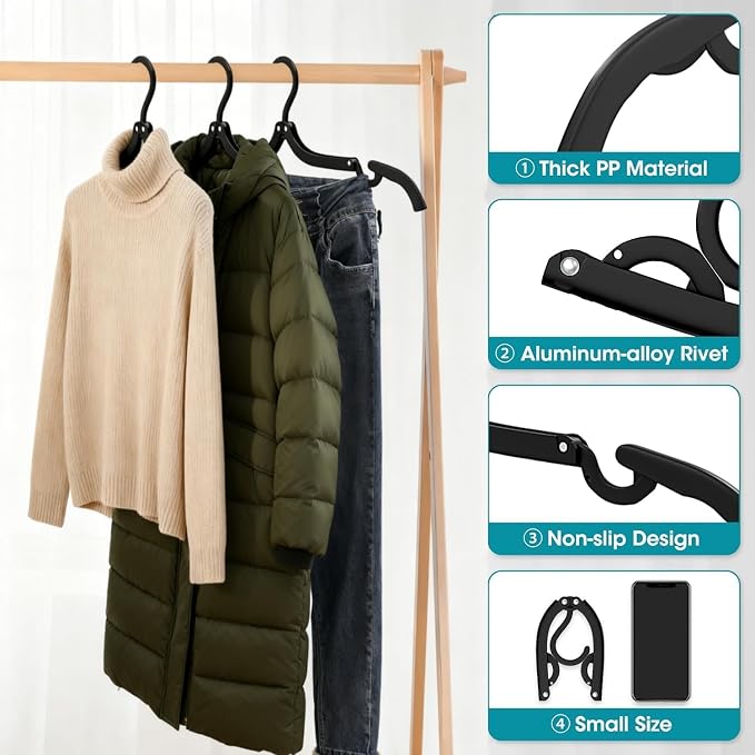 Travel Hangers Portable Foldable Travel Hanger Organizer, Plastic Cruise - Image 3
