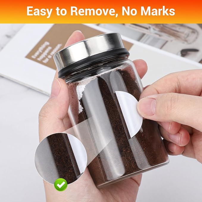 Segarty Preprinted Spice Labels, 432 Round Black Printed Pantry Labels and - Image 5