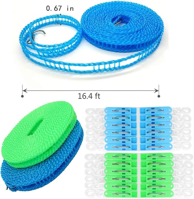 Clotheslines 2 Pack Clothesline Clothes - Image 3