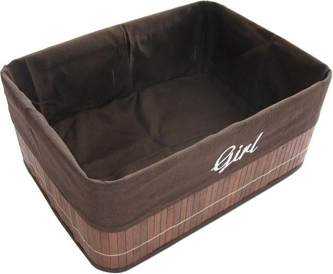 FixtureDisplays Laundry Hamper Bamboo Square Wicker Clothes Bin Basket Storage - Image 9