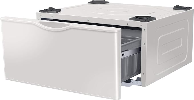 SAMSUNG 27-Inch Washer Dryer Pedestal Stand w/ Pull Out Laundry Storage Drawer - Image 8