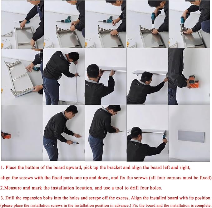 Wall Mounted Folding Table Stainless Steel, Folding Table - Image 7