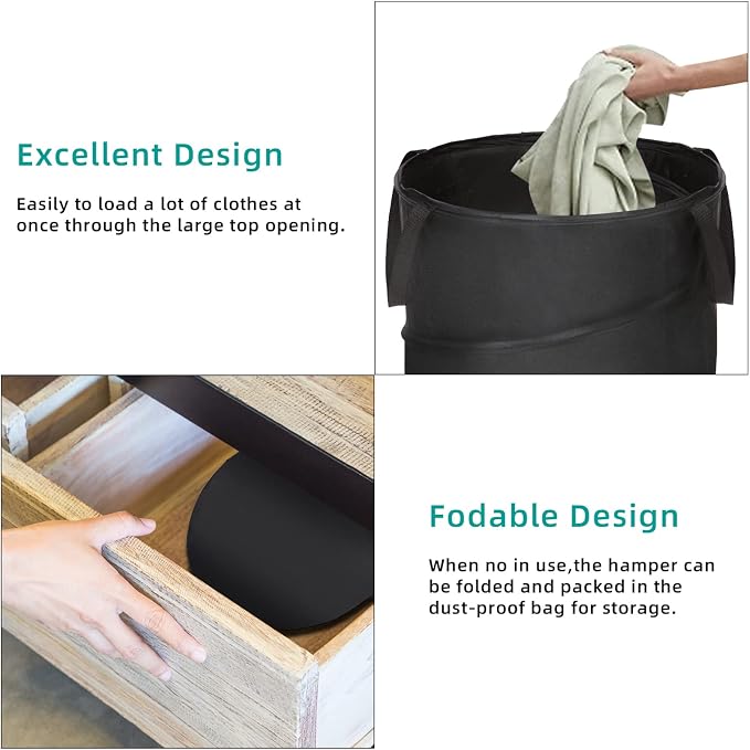 BATTOO 106L Collapsible Laundry Baskets - Image 4