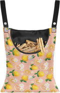 Lemon Clothespin Bag with Hanging Hook Waterproof Laundry Clothes Pin Holder by Bivxisrvo