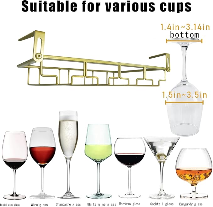 Adjustable Under Cabinet Stemware Holder - Image 4