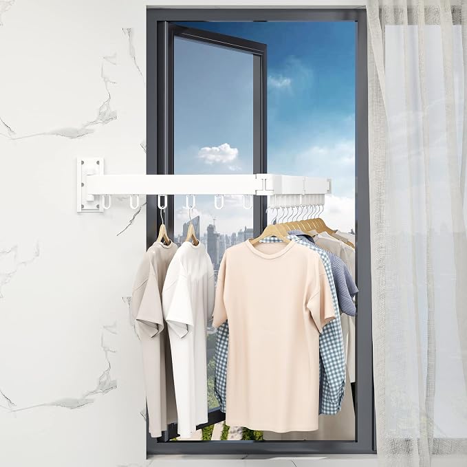 Clothes Drying Rack, Laundry Drying Rack, Wall Mounted Clothes Rack, Laundry - Image 8