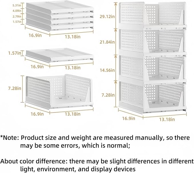 Multi-Functional Stackable Plastic Storage Baskets - Image 2