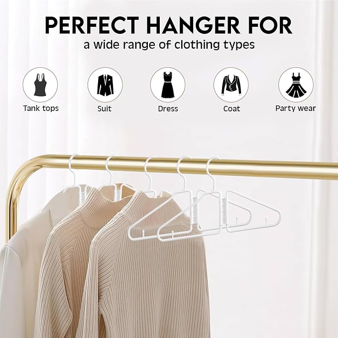 Foldable Clothes Hangers | Portable Plastic Clothes Hangers | Space Saving - Image 6