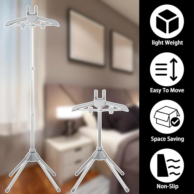 Iron Steam Stand, Handheld Garment Steamer Rack, Standing Fabric Steamer Coat - Image 2