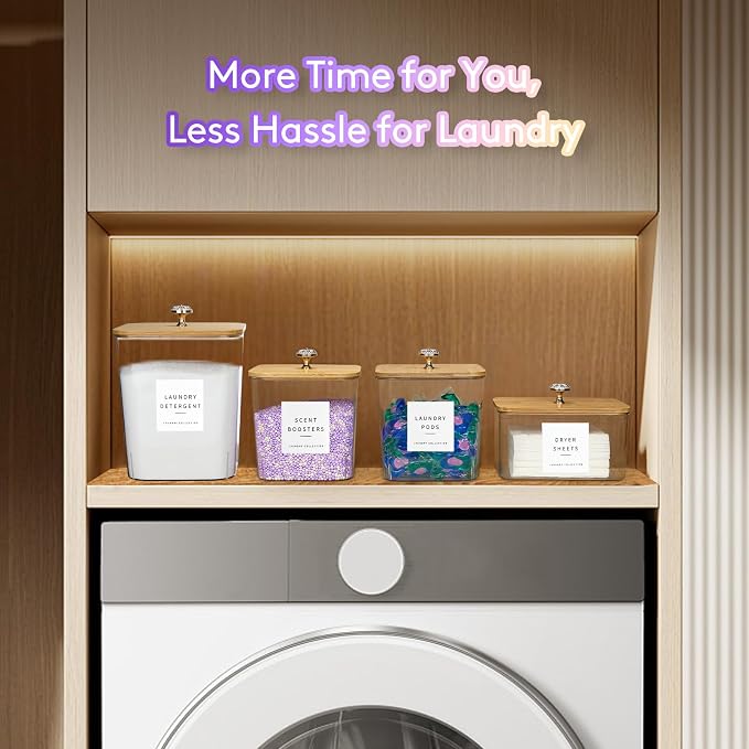 4 Pack Laundry Pod Containers and Dryer Sheet Holder - Image 6