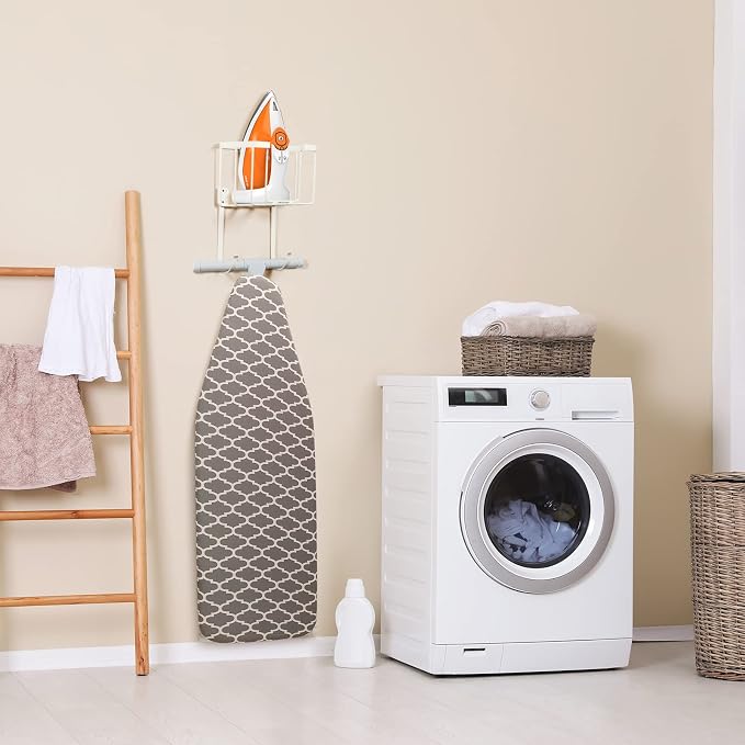 ORLESS Over The Door/Wall Mount Ironing Board Hanger, Laundry Room Iron and - Image 4