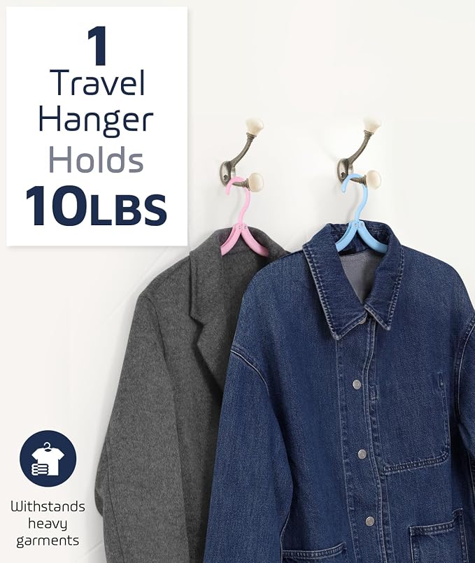 30 Pcs Travel Hangers, Cruise Ship Essentials Foldable Plastic Hangers Travel - Image 3