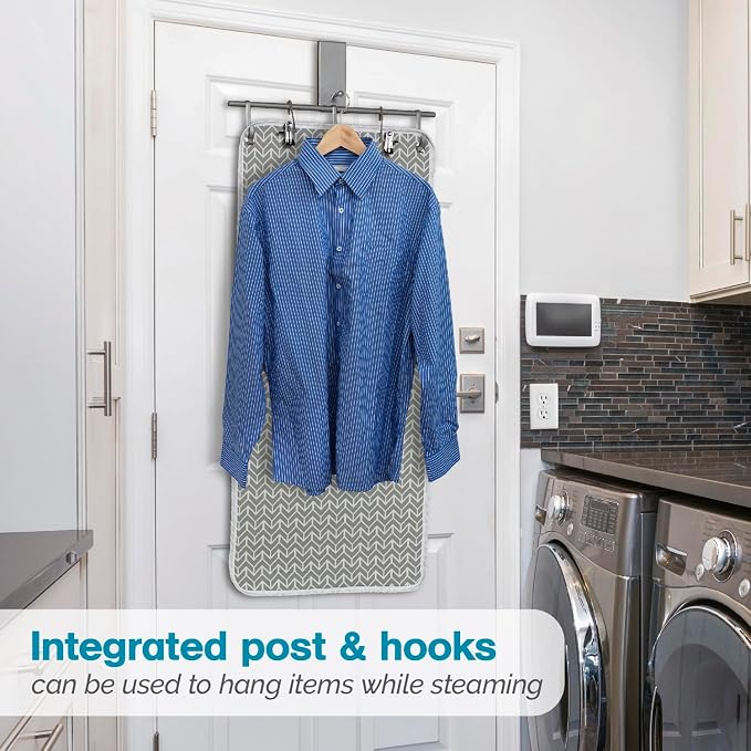 Polder Over-the-Door Steaming Station, Clothes Steamer Station, 100% Cotton - Image 3