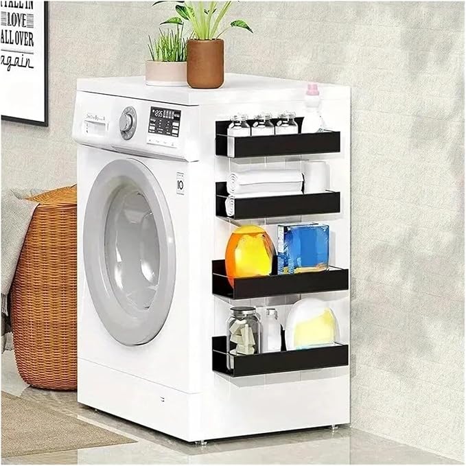 2pcs Magnetic Storage Shelf Household Kitchen Refrigerator Washing Machine Side - Image 2